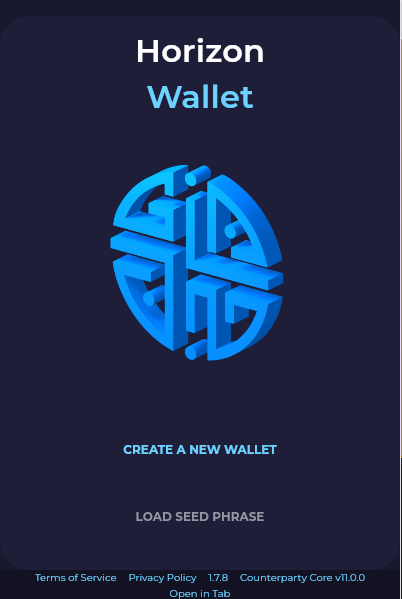 Create New Wallet